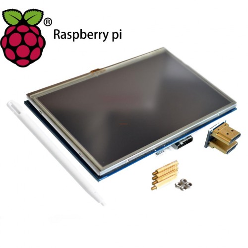 LCD module Pi TFT 5 inch Resistive Touch Screen LCD shield module HDMI interface for Raspberry Pi 3 A+/B+/2B